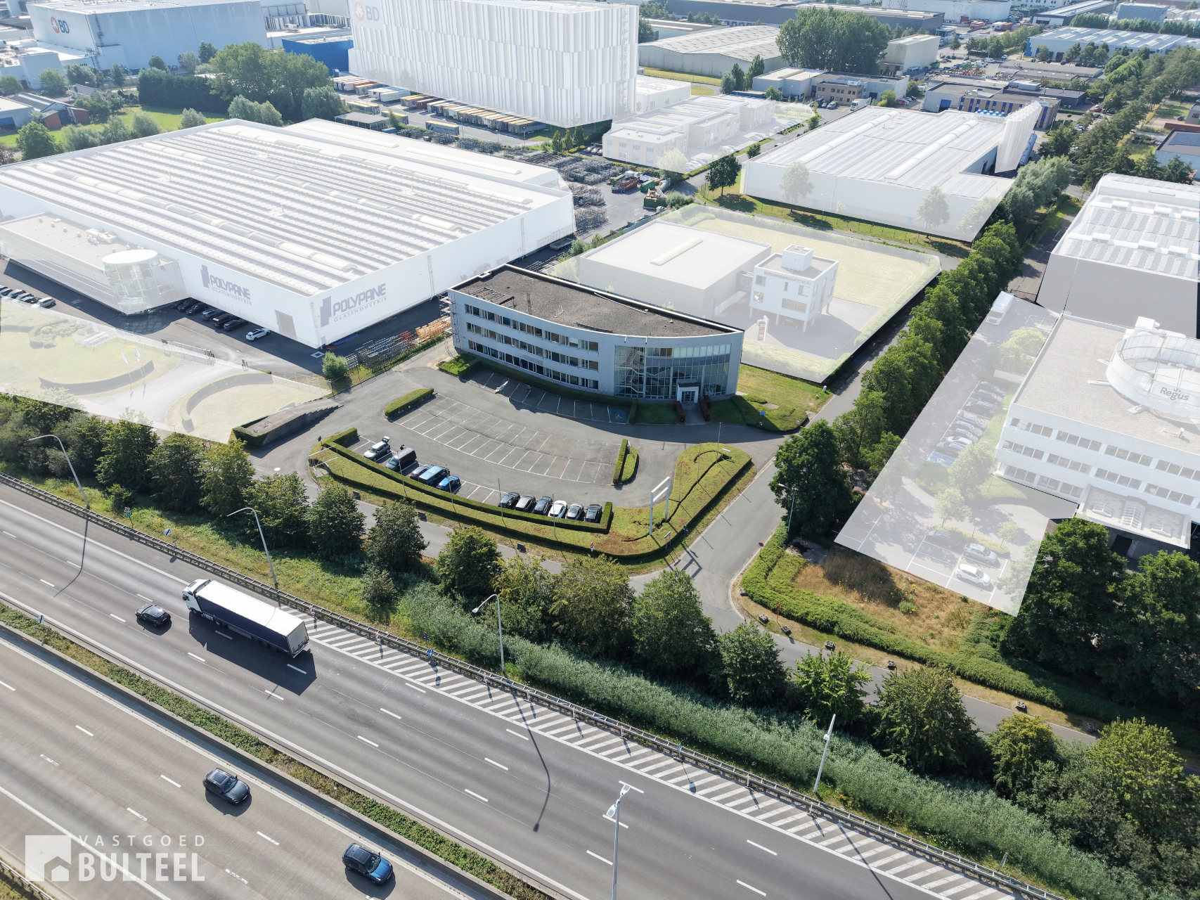 Afbeelding van Ruim kantoorgebouw met uitstekende visibiliteit langs de E17!