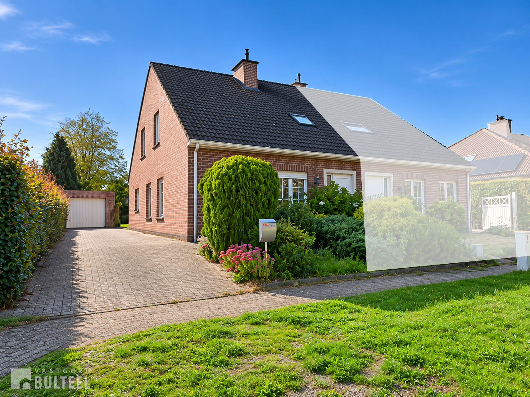 Afbeelding van Ruime half open bebouwing met 3 slaapkamers, tuin en garage.